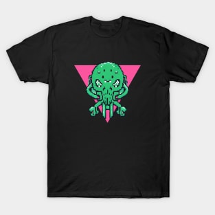 Mini Cthulhu - Pink Pixel T-Shirt